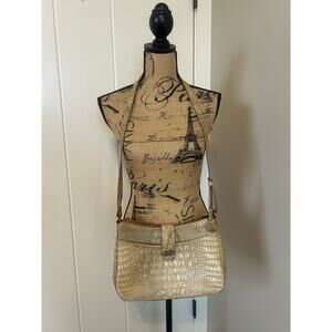 Vintage Brahmin Isabelle Croc-Embossed Leather Purse